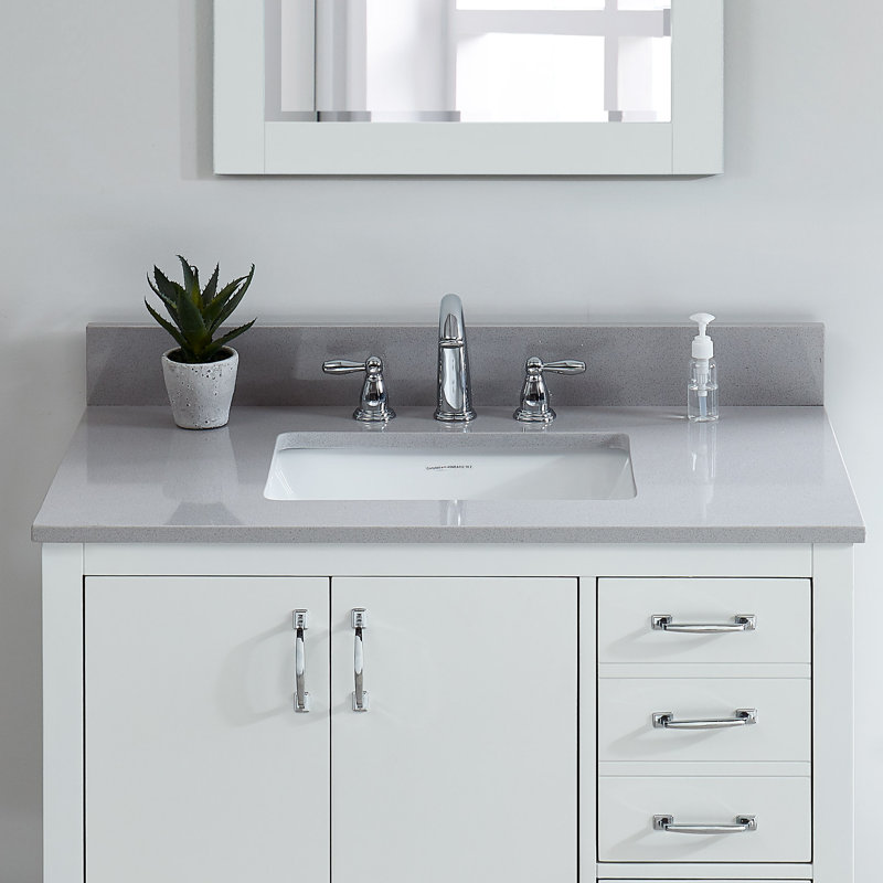 Tile & Top Engineered Marble 31" Single Bathroom Vanity Top | Wayfair.ca